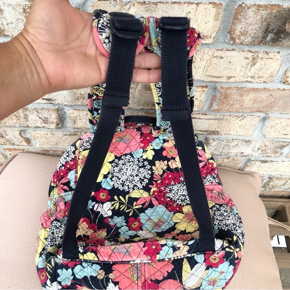 Vera Bradley Retired Multi Color Floral Quilt Medium Backpack - Picture 11 of 16